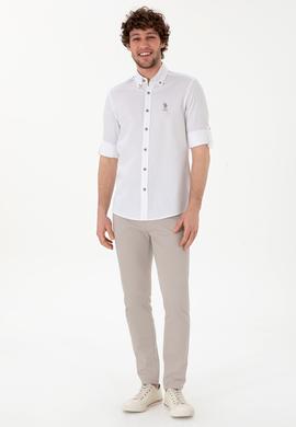 Erkek Beyaz Uzun Kollu Gömlek - 50305696009