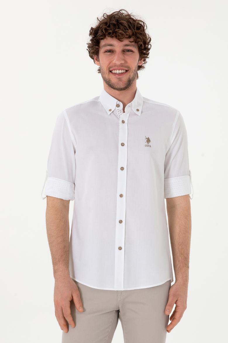 Erkek Beyaz Uzun Kollu Gömlek