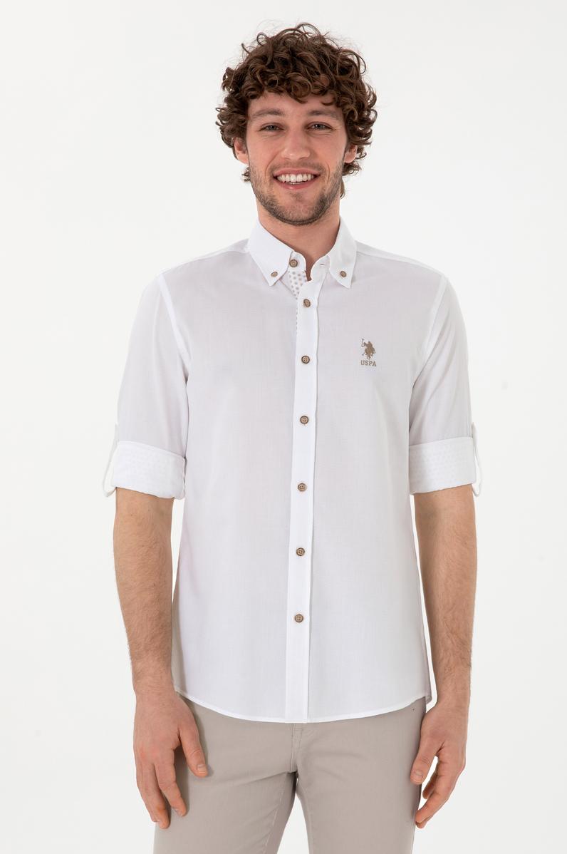 Erkek Beyaz Uzun Kollu Gömlek