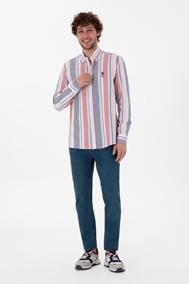 Erkek Kırmızı Uzun Kollu Gömlek - 50299787024