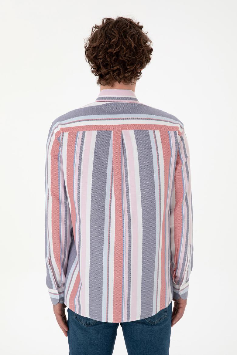 Erkek Kırmızı Uzun Kollu Gömlek - 50299787024