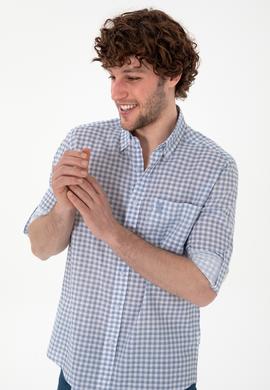Erkek Açık Mavi Uzun Kollu Gömlek - 50300203006
