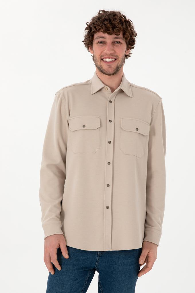 Erkek Taş Örme Gömlek