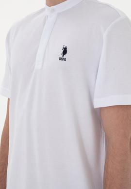 Erkek Regular Fit Hakim Yaka Beyaz Tişört - 50299835009