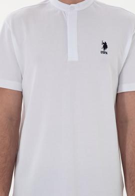 Erkek Regular Fit Hakim Yaka Beyaz Tişört - 50299835009