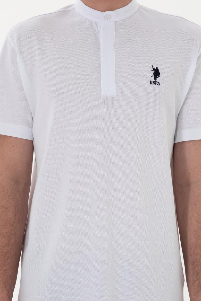 Erkek Regular Fit Hakim Yaka Beyaz Tişört - 50299835009