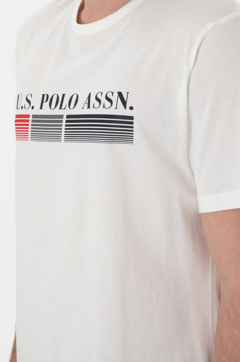 Erkek Bisiklet Yaka Beyaz Pijama Takımı