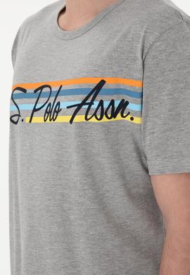 Erkek Bisiklet Yaka Gri Melanj Pijama Takımı - 50309481003