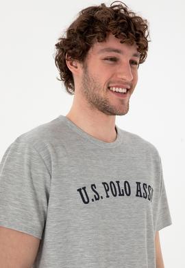 Erkek Bisiklet Yaka Gri Melanj Pijama Takımı - 50309513007