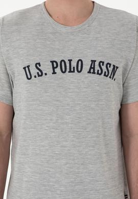 Erkek Bisiklet Yaka Gri Melanj Pijama Takımı - 50309513007