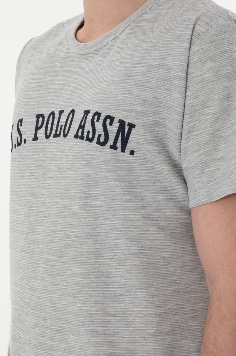 Erkek Bisiklet Yaka Gri Melanj Pijama Takımı