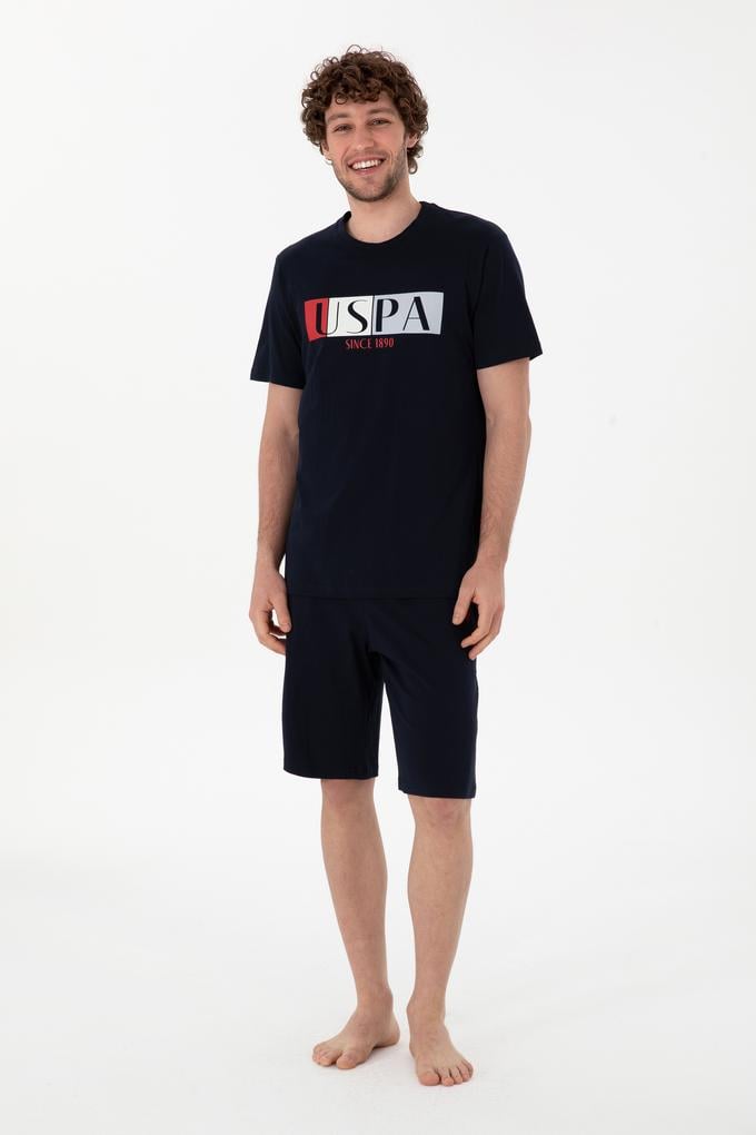 Erkek Bisiklet Yaka Lacivert Pijama Takımı