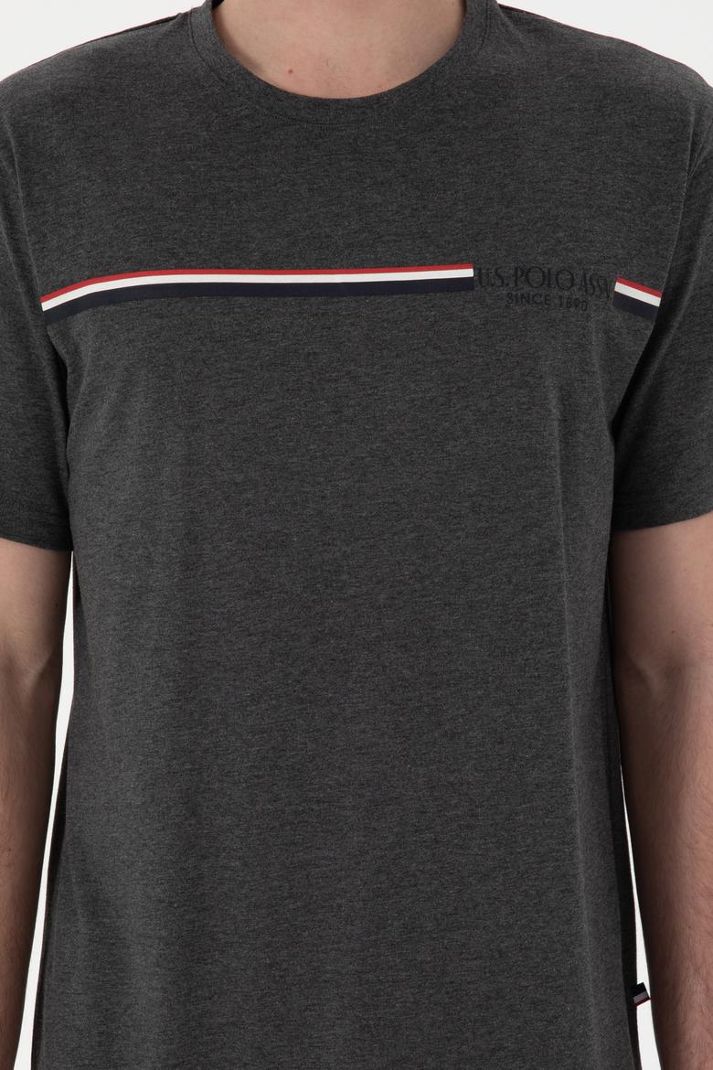 Erkek Bisiklet Yaka Antrasit Melanj Pijama Takımı - 50309174026