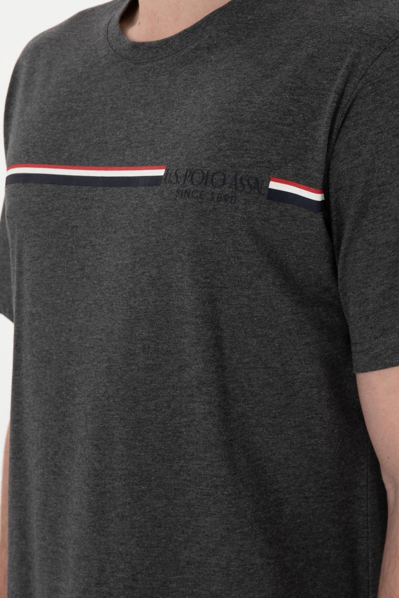 Erkek Bisiklet Yaka Antrasit Melanj Pijama Takımı - 50309174026