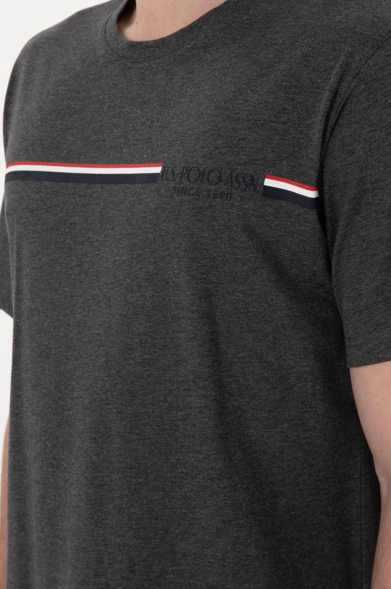 Erkek Bisiklet Yaka Antrasit Melanj Pijama Takımı