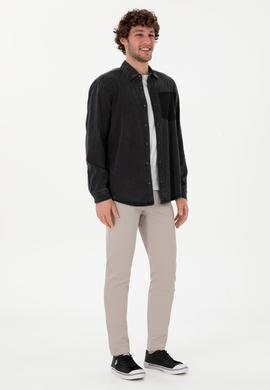 Erkek Siyah Jean Gömlek - 50304346003