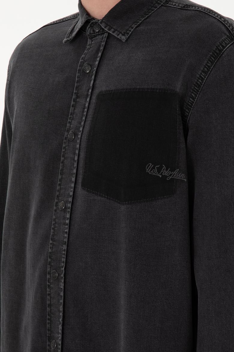 Erkek Siyah Jean Gömlek - 50304346003