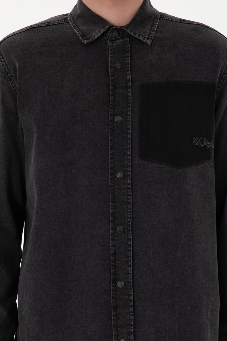 Erkek Siyah Jean Gömlek - 50304346003