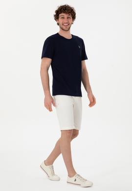 Erkek Regular Fit Bisiklet Yaka Lacivert Basic Tişört - 50298035036