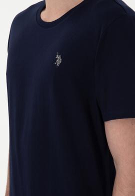 Erkek Regular Fit Bisiklet Yaka Lacivert Basic Tişört - 50298035036