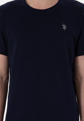 Erkek Regular Fit Bisiklet Yaka Lacivert Basic Tişört - 50298035036