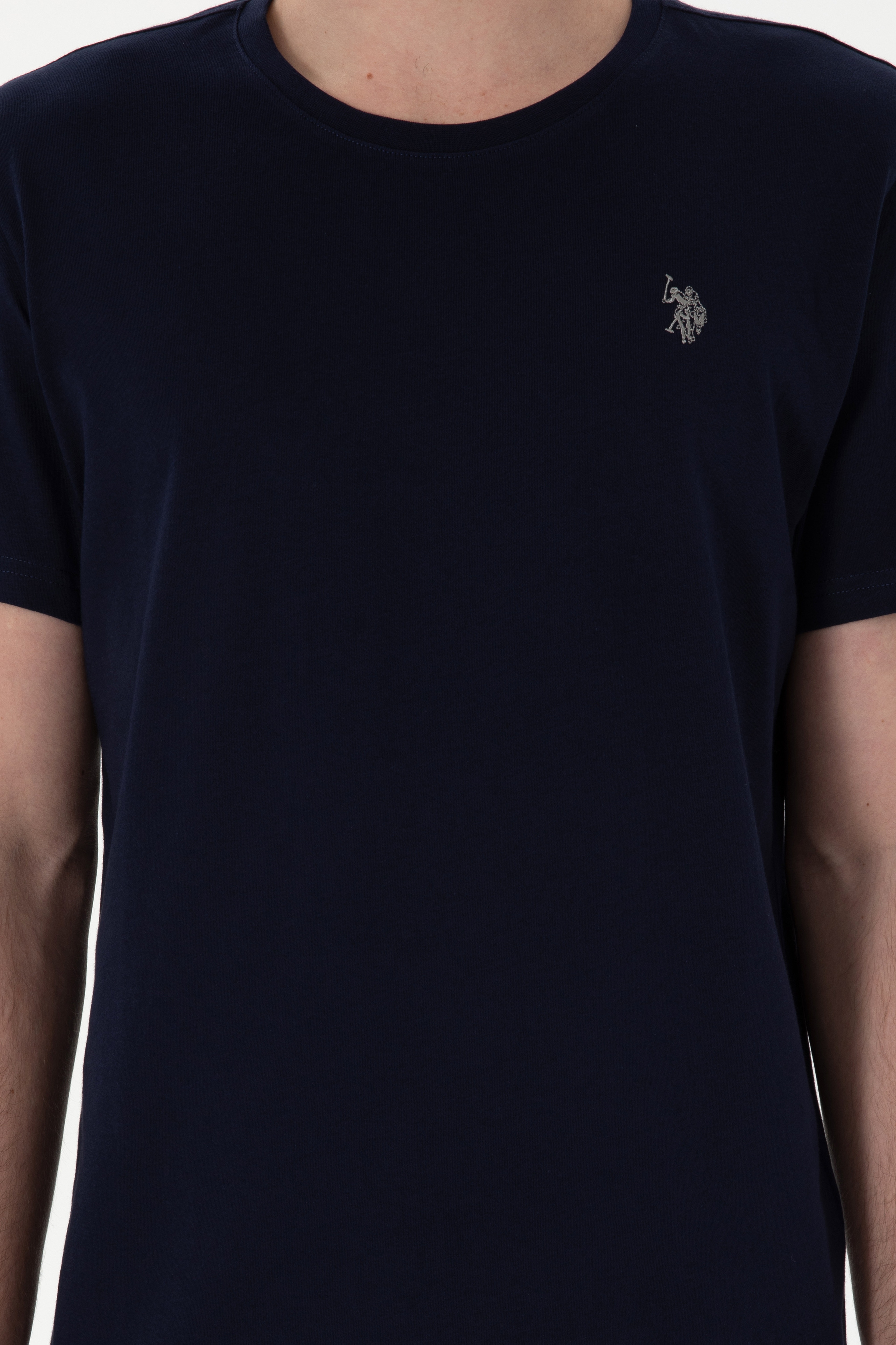 Erkek Regular Fit Bisiklet Yaka Lacivert Basic Tişört