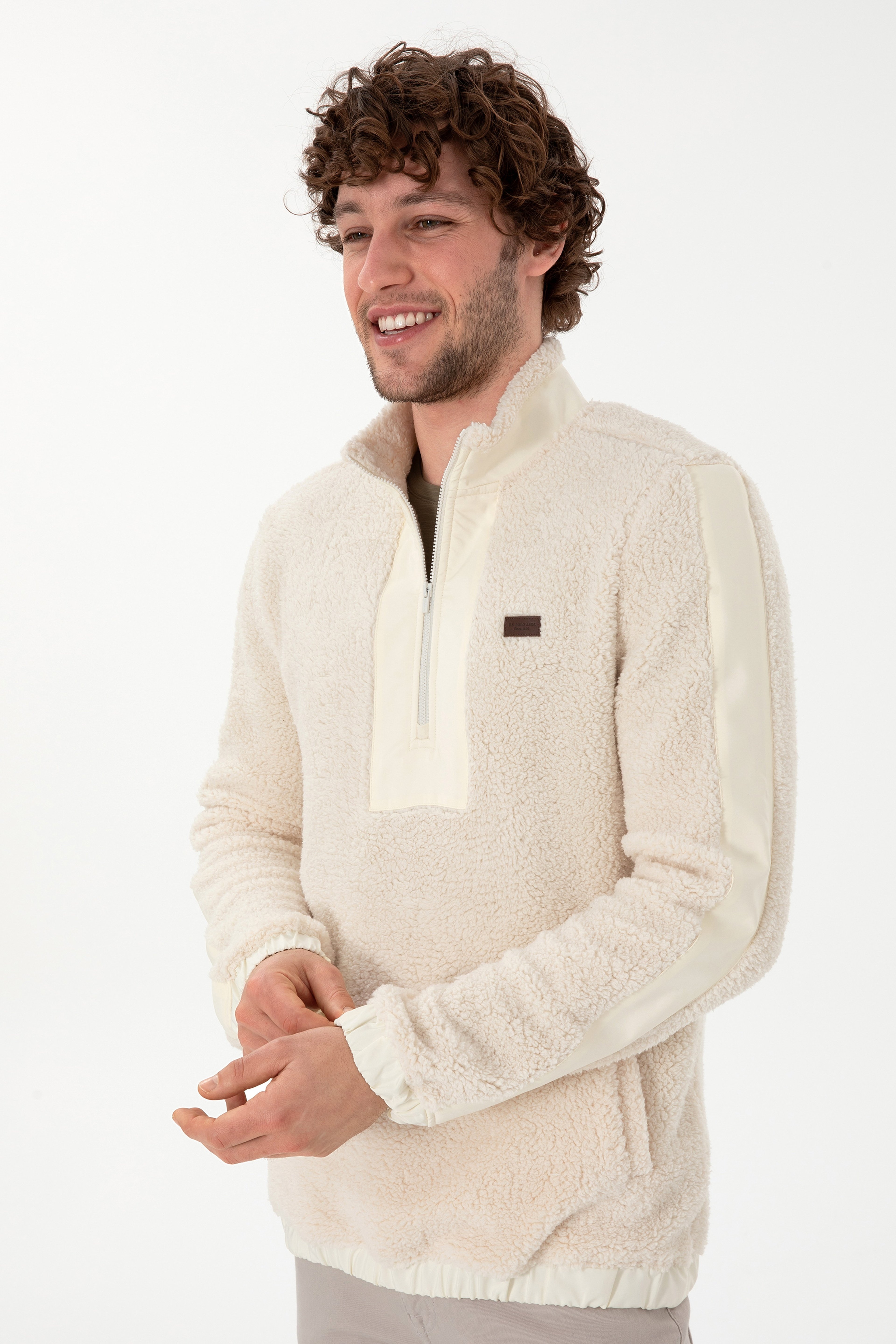 Erkek Krem Sweatshirt - Image 3