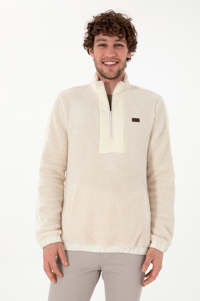 Erkek Krem Sweatshirt