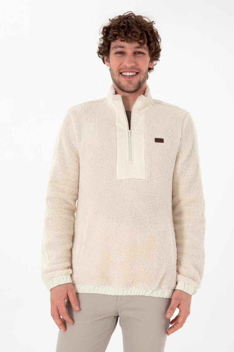 Erkek Krem Sweatshirt