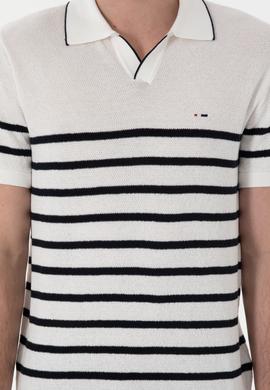 Erkek Slim Fit Polo Yaka Beyaz Tişört - 50302971006