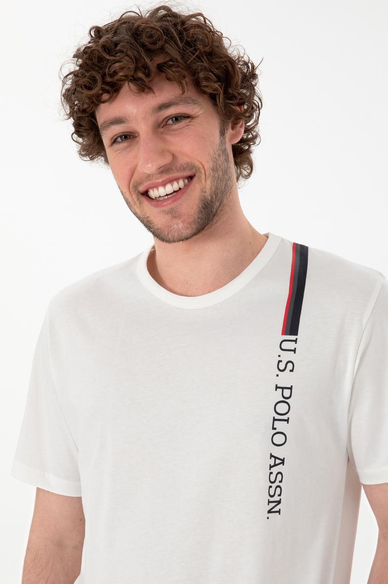 Erkek Bisiklet Yaka Beyaz Pijama Takımı