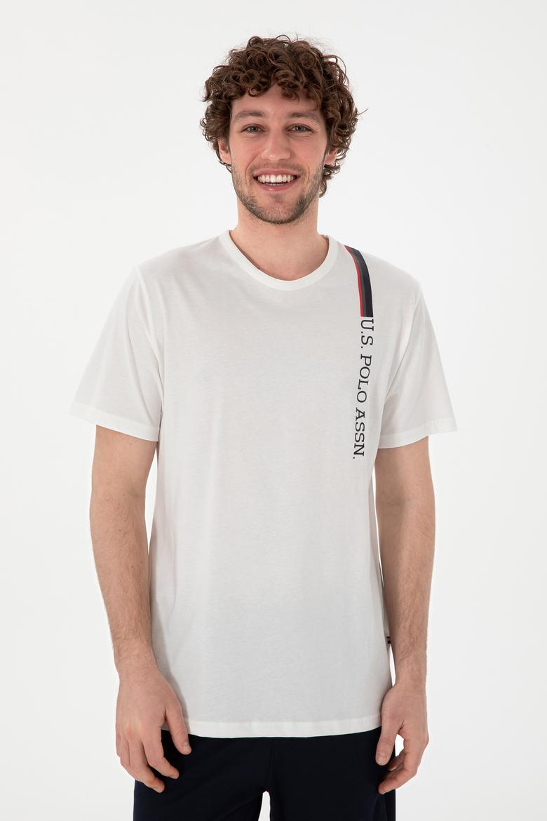 Erkek Bisiklet Yaka Beyaz Pijama Takımı - 50309355003