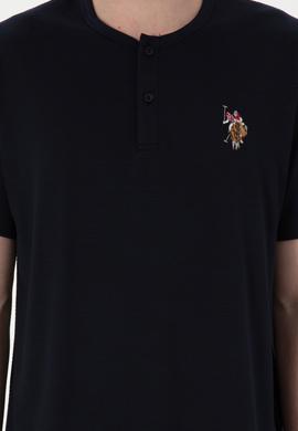 Erkek Bisiklet Patlı Yaka Lacivert Pijama Takımı - 50309769005