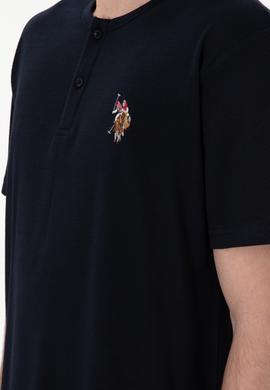 Erkek Bisiklet Patlı Yaka Lacivert Pijama Takımı - 50309769005