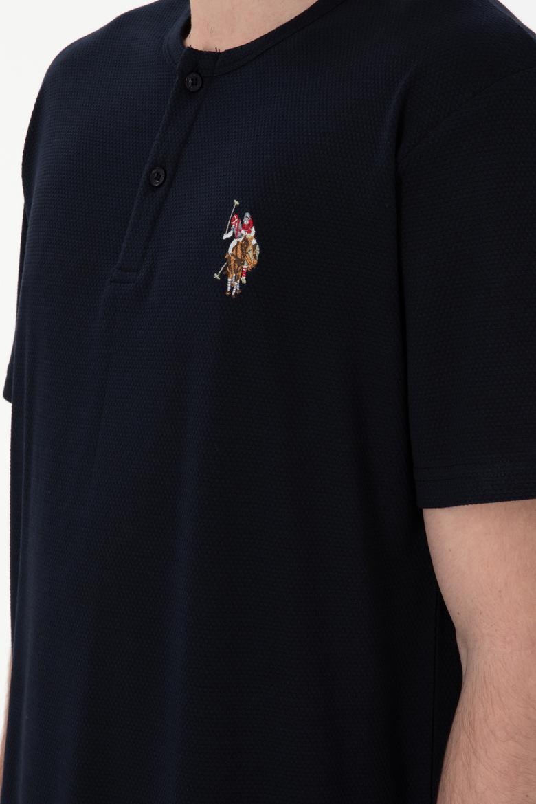 Erkek Bisiklet Patlı Yaka Lacivert Pijama Takımı - 50309769005