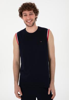 Erkek Bisiklet Yaka Lacivert Pijama Takımı - 50309234016