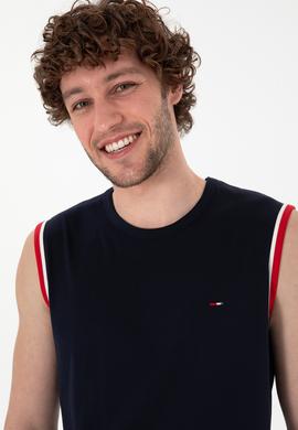 Erkek Bisiklet Yaka Lacivert Pijama Takımı - 50309234016