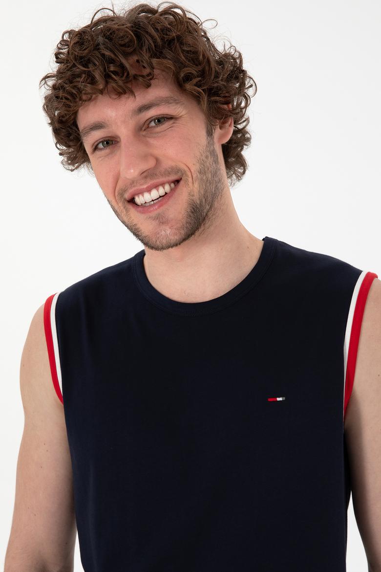 Erkek Bisiklet Yaka Lacivert Pijama Takımı - 50309234016