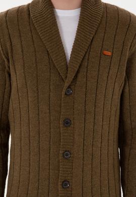 Erkek Haki Triko Hırka - 50297061033