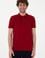 Erkek Slim Fit Polo Yaka Bordo Basic Tişört