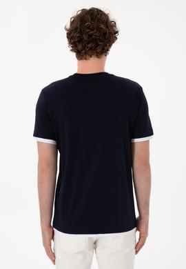 Erkek Regular Fit Bisiklet Yaka Lacivert Tişört - 50306900044