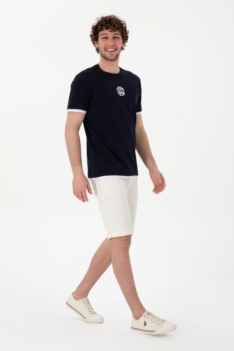 Erkek Regular Fit Bisiklet Yaka Lacivert Tişört - 50306900044