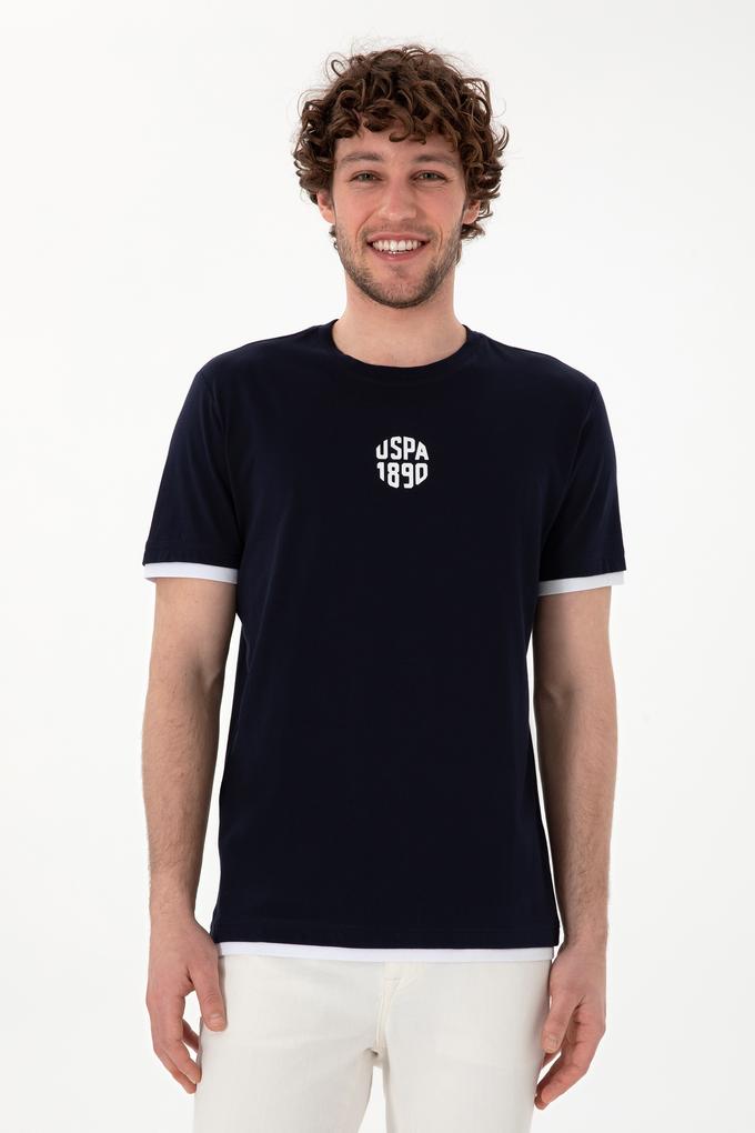 Erkek Regular Fit Bisiklet Yaka Lacivert Tişört