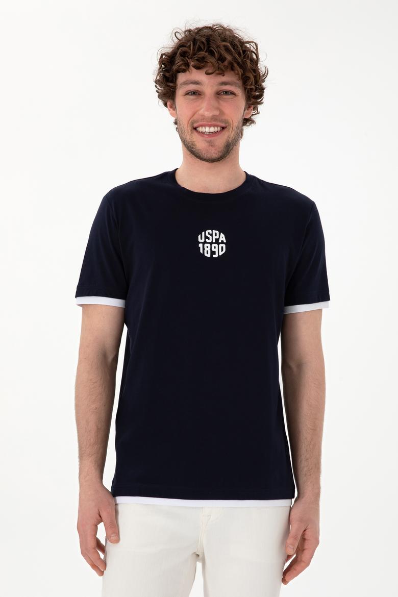 Erkek Regular Fit Bisiklet Yaka Lacivert Tişört