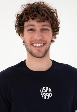 Erkek Regular Fit Bisiklet Yaka Lacivert Tişört - 50306900044