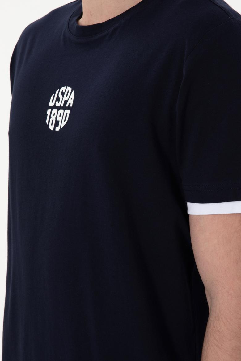 Erkek Regular Fit Bisiklet Yaka Lacivert Tişört - 50306900044