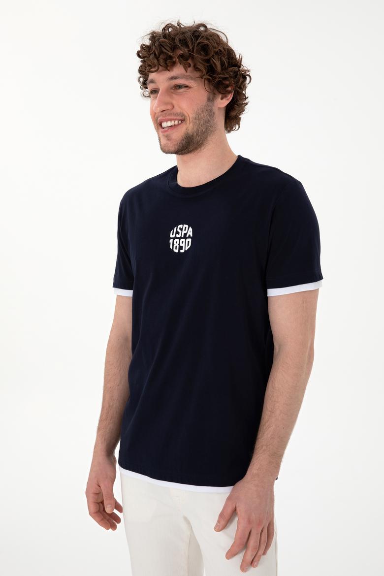 Erkek Regular Fit Bisiklet Yaka Lacivert Tişört - 50306900044