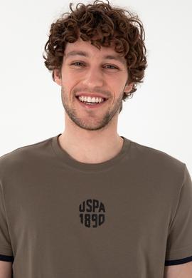 Erkek Regular Fit Bisiklet Yaka Vizon Tişört - 50306900053