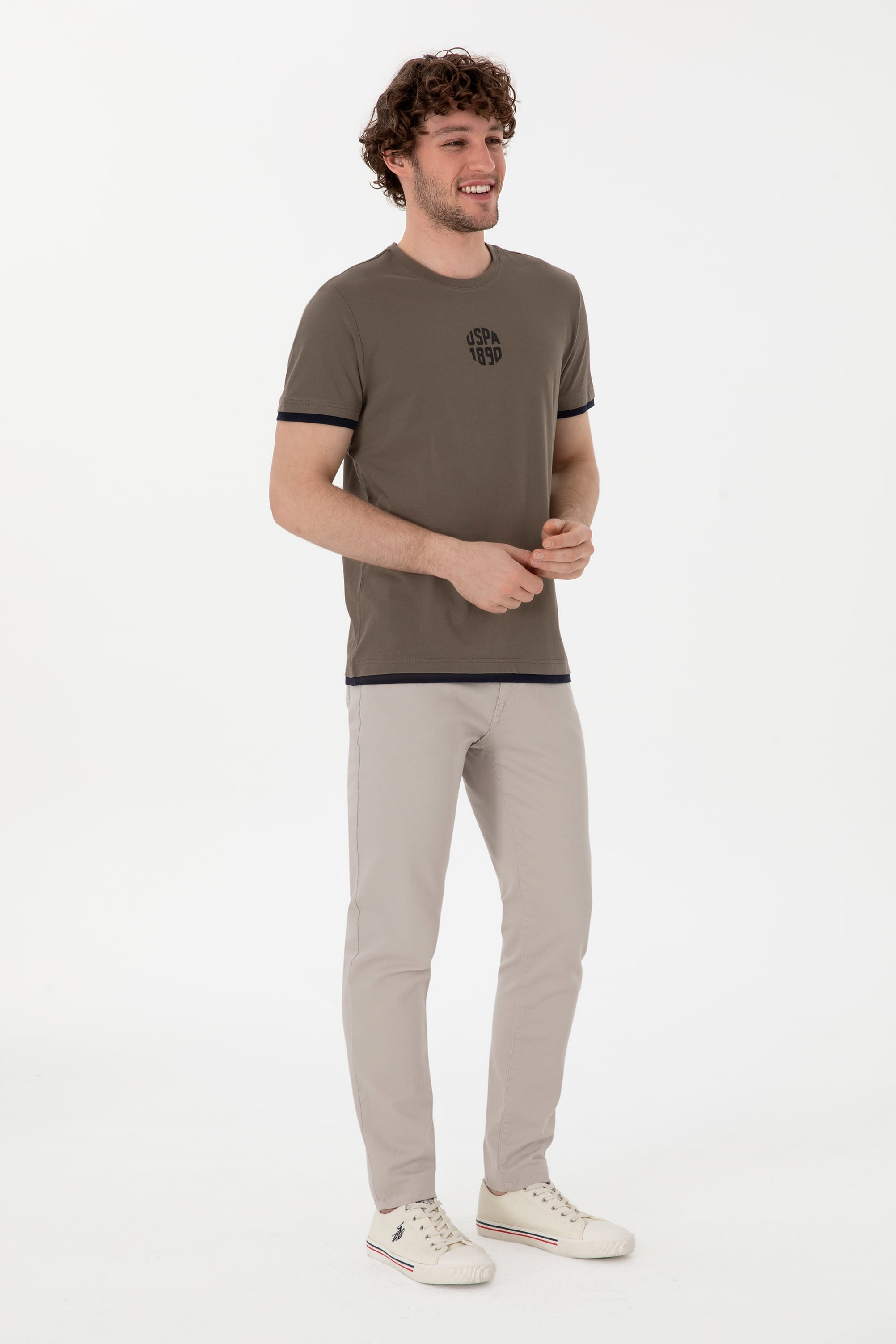 تی شرت یقه گرد آستین کوتاه رگولار یقه گرد مردانه یو اس پولو | U.S. Polo Assn. - تصویر 4