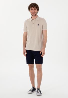 Erkek Slim Fit Polo Yaka Taş Basic Tişört - 50298041157